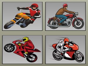 Racing Motorcycles Memory Puzzle Game