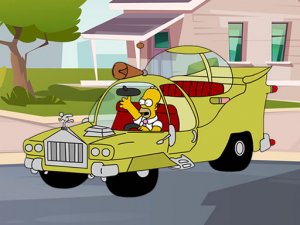 The Simpsons Car Jigsaw Puzzle Game